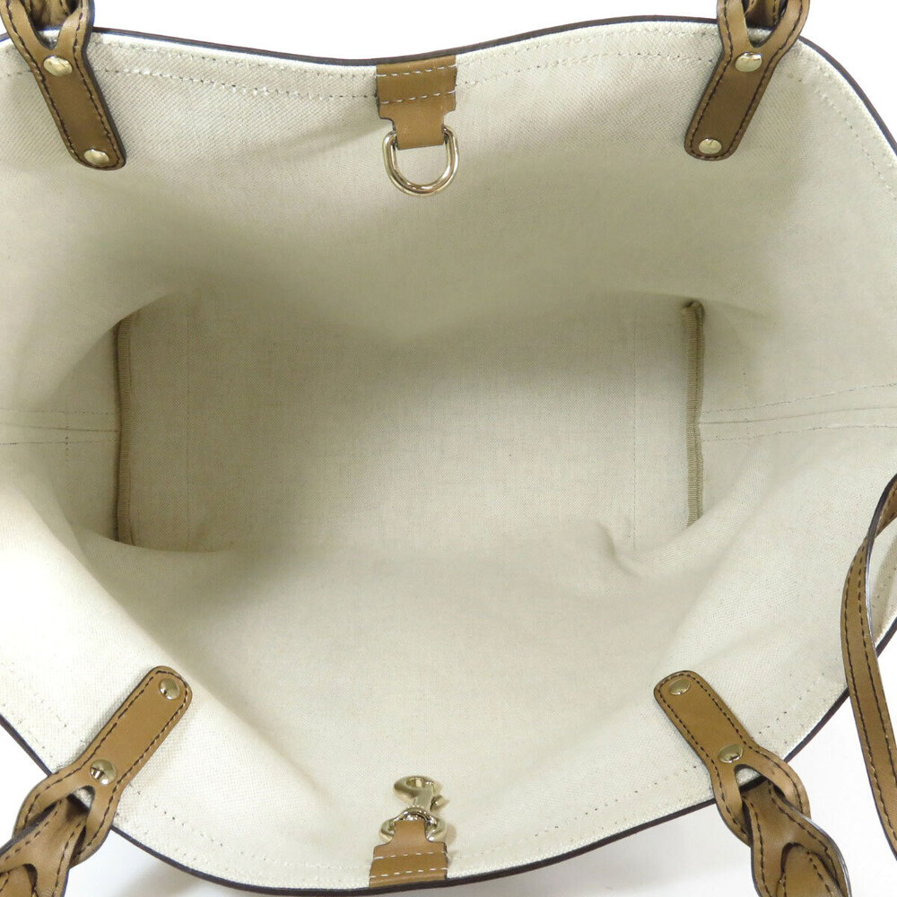 Gucci Craft GG Canvas Tote Shoulder Bag Tan Brown - Picture 5 of 11
